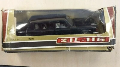 Zil 115 Limousine Nero Metal Model 1/43 URSS Rare Vintage Model Car - Immagine 1 di 4