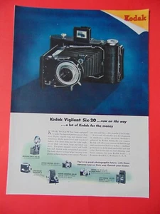 1946 KODAK Vigilant SIX-20 macchina fotografica stampa artistica pubblicità - Foto 1 di 1