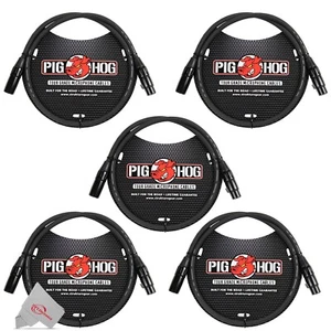 Pig Hog 8mm XLR Microphone Cable Male to Female 3 Ft Premium Mic Cable 5x - Picture 1 of 3