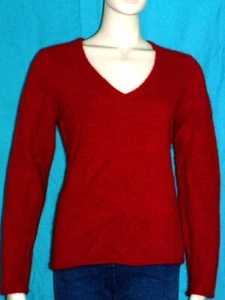 NWT Sz L FENN WRIGHT MANSON Burgundy Red Lambswool Angora Sweater Lux Soft New - Picture 1 of 4