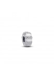 Pandora Moments Silber Clip Stopper mit glitzernden Kristallen    793785C01 NEU - Bild 1 von 1