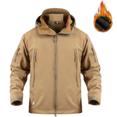 Men's Waterproof Winter Jacket Warm Winter Coat Outdoor Ski Snow Hooded Jacket - Image 1 of 4