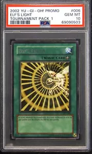 2002 Yu-Gi-Oh! TP1-006 Tournament Pac Elf's Light Promo PSA 10 GEM MINT - Picture 1 of 2