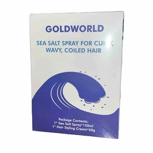 GoldWorld Sea Salt Spray 5oz & Styling Cream 2oz For Curly, Wavy, Coiled Hair - Picture 1 of 2