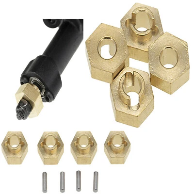 4 x Messing-Sechskant 3 mm adapter für AXIAL SCX24 AXI90081 1/24 RC Auto Zubehör - Bild 1 von 4