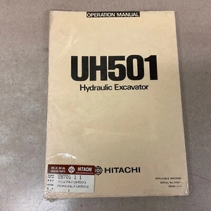 Hitachi UH501 MANUAL DE OPERACIÓN HYD. GUÍA DEL OPERADOR DE MANTENIMIENTO DE EXCAVADORA, EM781 - Imagen 1 de 3