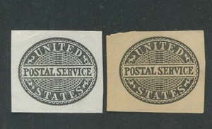 1887 United States Postal Stationary #UO14-UO15 Mint Cut Square - Picture 1 of 2