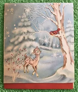 1940s XMAS Season's Greetings RARE Antique Vintage Holiday Card & FREE GIFT!! - Picture 1 of 5