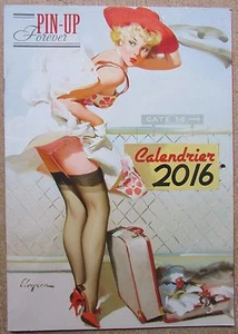 ÉROTISME PIN UP FOREVER CALENDRIER 2016 avec 26 DESSINS de GIL ELVGREN  - Picture 1 of 9