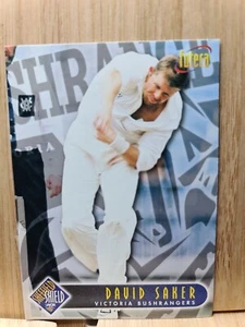 DAVID SAKER🏆#85 1996 Futera World Cup SHEFFIELD SHIELD Cricket Card🏆 - Picture 1 of 2