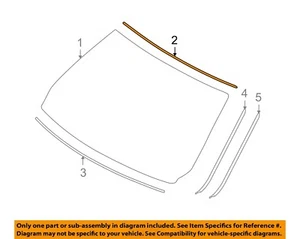 BMW OEM 07-12 328i Windshield-Reveal Surround Molding Trim 51317061967 - Bild 1 von 2