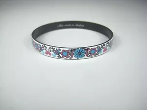 Arta Floral Design Enamel Bangle Bracelet - Picture 1 of 13