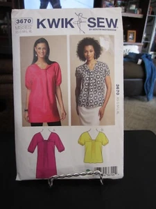 Kwik Sew Pattern 3670 Women’s Pull-over Top & Tunic Pattern - Size XS/S/M/L/XL - Picture 1 of 1