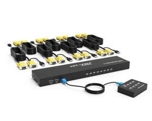 8-Port KVM VGA Switch mit Kabeln & Rackmount Ears - USB Console Selector - Bild 1 von 6