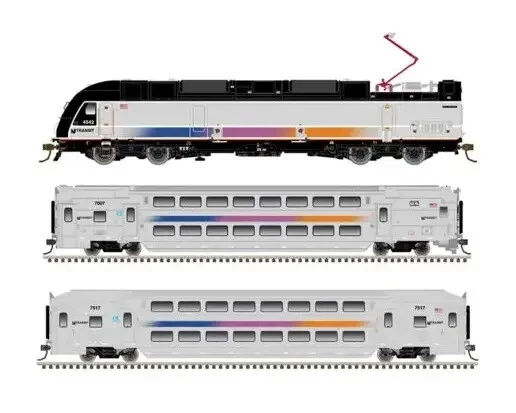 ATLAS HO ALP45DP NJT SILVER DC/DCC/READY  #4505/CAB #7049/COACH#7649 PN 10004444 - Image 1 of 1