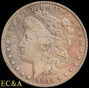 1894-S MORGAN SILVER DOLLAR TYPICAL EF(M040) - Picture 1 of 2
