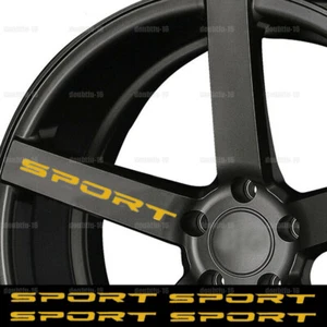 4× SPORT Style Car Rims Wheel Hub Graphic Strip Racing Sticker Decal Accessories - Foto 1 di 7