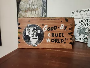 Vintage Large Plak Kard IMPKO “Good By Cruel World” Postcard Minneapolis MN - Picture 1 of 4