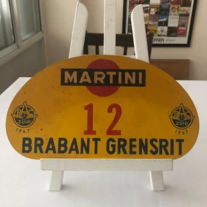 1967 RAC Zuid Brabant Grensrit Car Rally Rallye Participant Plate w/ Martini Ad - Picture 1 of 8