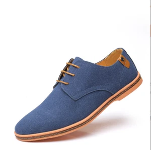 New Casual Suede European style leather Shoes Men's oxfords Multi Size Fashion - Picture 1 of 20