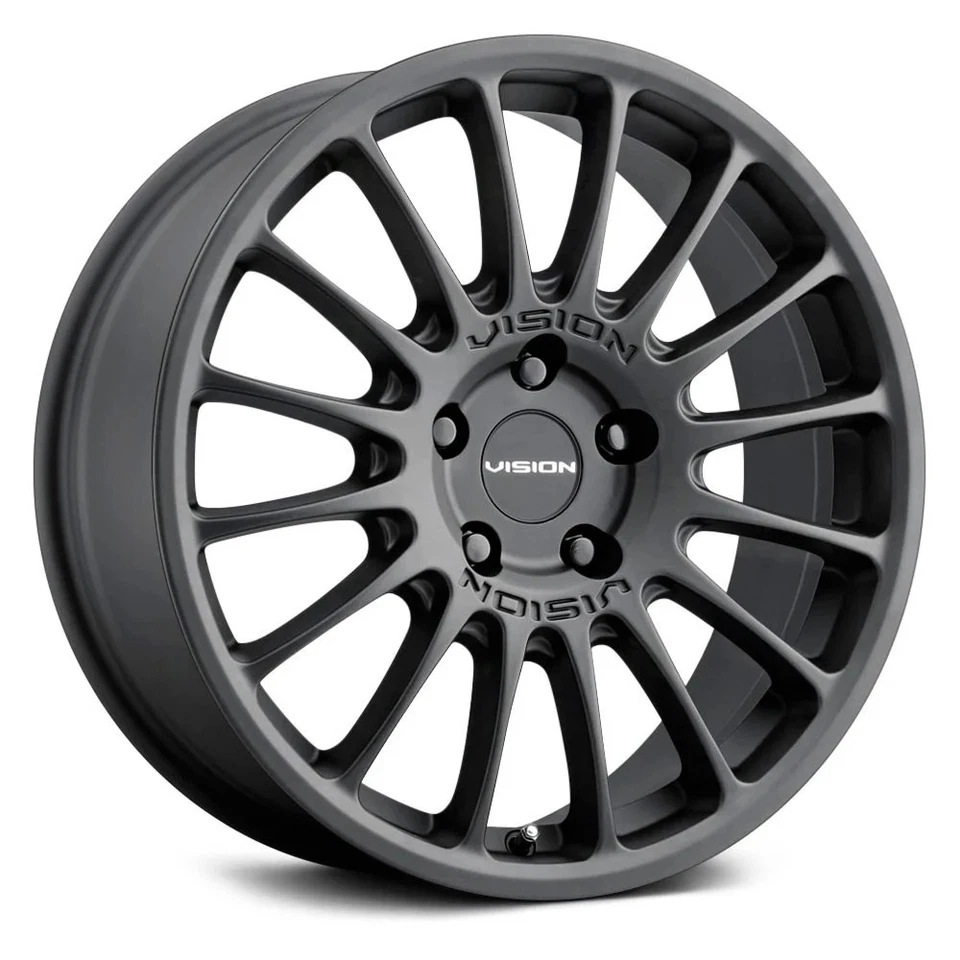 Vision 477 MONACO Wheels 17x7 (38, 5x114.3, 73.1) Black Rims Set of 4 - Imagem 1 de 3