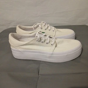 DC Trase Platform Skate Shoes Womens Size 8.5 M US White Sneakers NWT! - Picture 1 of 11