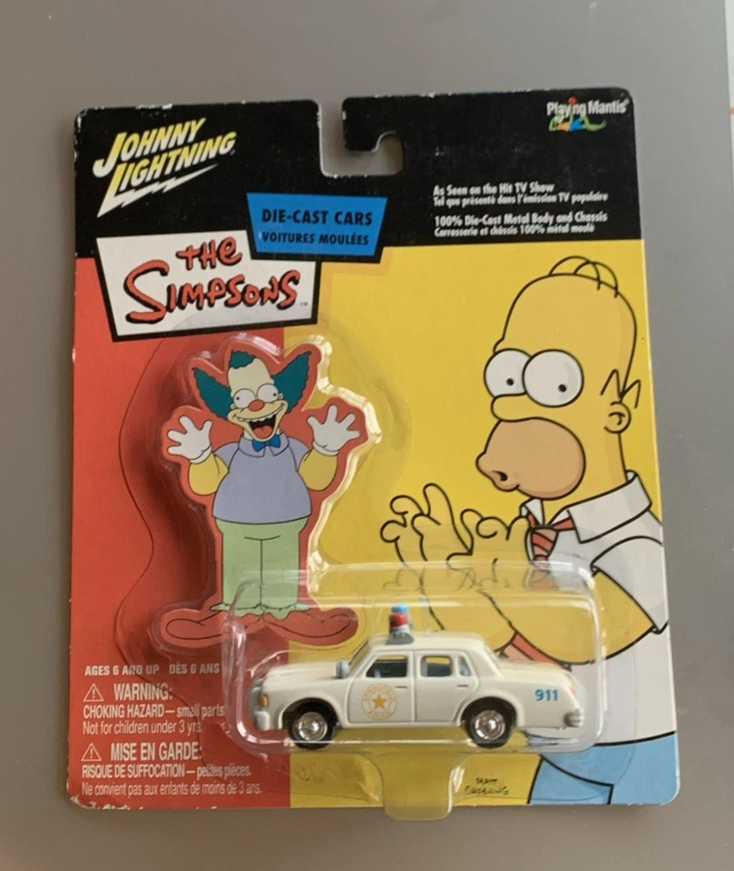 The Simpsons Wiggum’s Police Cruiser Johnny Lightning Playing Mantis Krusty New - Image 1 of 3