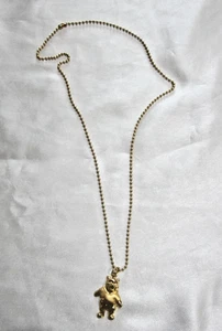 Disney Winnie Puuh Halskette goldfarben beweglich großer Anhänger lange Kette - Bild 1 von 13
