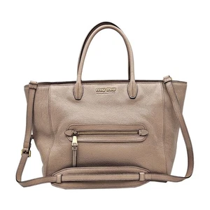 Miu Miu 5BG136 Indie Pink Leather Madras 2WAY 135607221 - Picture 1 of 9