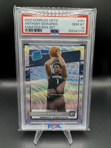 Óptica Anthony Edwards 2020-21 clasificación Silver Wave novato Prizm PSA 10 gemas ¡Como nueva! - Imagen 1 de 2