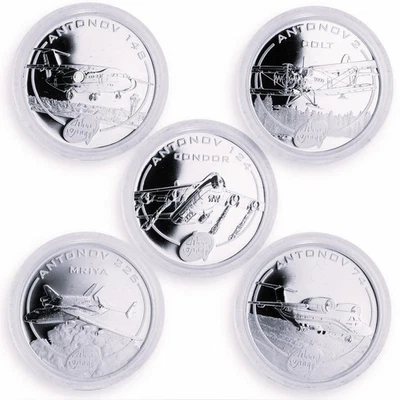 2008 Perth Mint: Antonov Aircraft 5-Coin Silver Set - Image 1 of 2