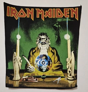 Parche trasero grande Iron Maiden Clairvoyant 1988 7th Son 12x12,5" hecho en Inglaterra raro - Imagen 1 de 13