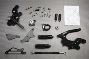 Black Complete kit of Rearsets HONDA CBR 1000 RR 1000RR SC57 2006-2007 - Picture 1 of 1