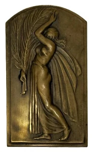 Plaque bronze art déco, Joseph Witterwulghe. Camp de Beverloo daté 1938 - Photo 1 sur 2