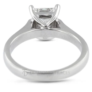 1 1/2ct F VS1 Princess Natural Diamond 950 Plat. Solitaire Engagement Ring - Picture 1 of 8