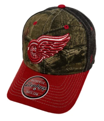Zephyr NHL Detroit Red Wings "Hunter” Structured Curved Bill ADJ Camo Hat NWT - Image 1 of 4
