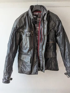 BARBOUR X TRIUMPH LEATHER MOTORCYCLE JACKET - M - RETAILS FOR £495 - Picture 1 of 5