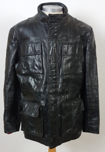 Lambretta London Black Leather Jacket Large