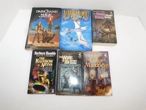 6 Vintage Barbara Hambly Fantasy Lot*Knight of the Demon Queen*Silent Tower - Picture 1 of 3