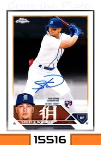 2023 TOPPS CHROME ROOKIE AUTO STEELE WALKER TIGERS CARD#RA-SW - Picture 1 of 1