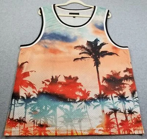 No Boundaries Tank Top Mens Extra Large Sunrise Palm Trees California Sleeveless - Imagen 1 de 9