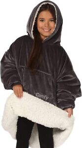 The Original Comfy Jr Kids Wearable Hoodie Blanket - New in Box - Charcoal Gray