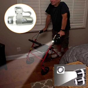 Silla de ruedas Walker-Cane-Soporte de luz - Manos libres-Luz de seguridad - Imagen 1 de 6
