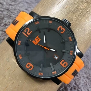 CAT Bold Men NJ.161.24.134 Silicone Band Quartz 46mm Watch 8 1/2" - Picture 1 of 13