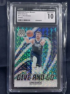 2023-24 Panini Mosaic Give and Go Green Prizm Luka Doncic #11 CGC 10 Gem Mint - Picture 1 of 2