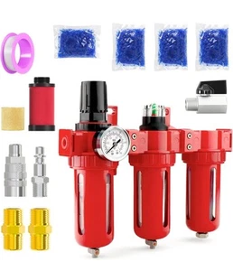 1/4" NPT 3 Stage Aluminium Air Drying System,Coalescing Filter, BRAND NEW - Imagen 1 de 7