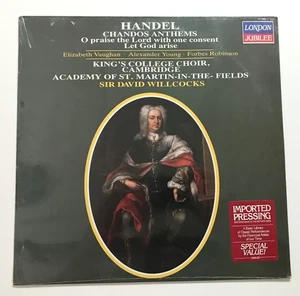 SIR DAVID WILLCOCKS: Handel Chandos Anthems (Vinyl LP Record Sealed) - Picture 1 of 2
