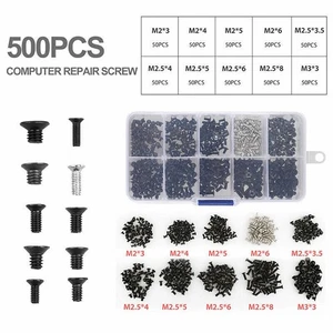 500pcs Universal Laptop Computer Tablet M2 M2.5 M3 Screws Repair Tool Kit Box A - Photo 1/10