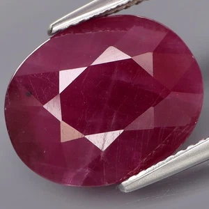 Gema Preciosa Natural GRANDE Rojo Purpúreo SIN CALENTAR 12,10 quilates Rubí Winza, Tanzania - Imagen 1 de 4