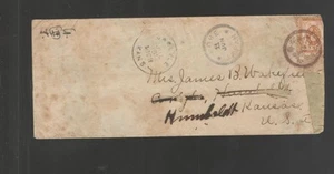 JAPAN 1898 COVER TO KANSAS W/SCOTT# 79 - Picture 1 of 2